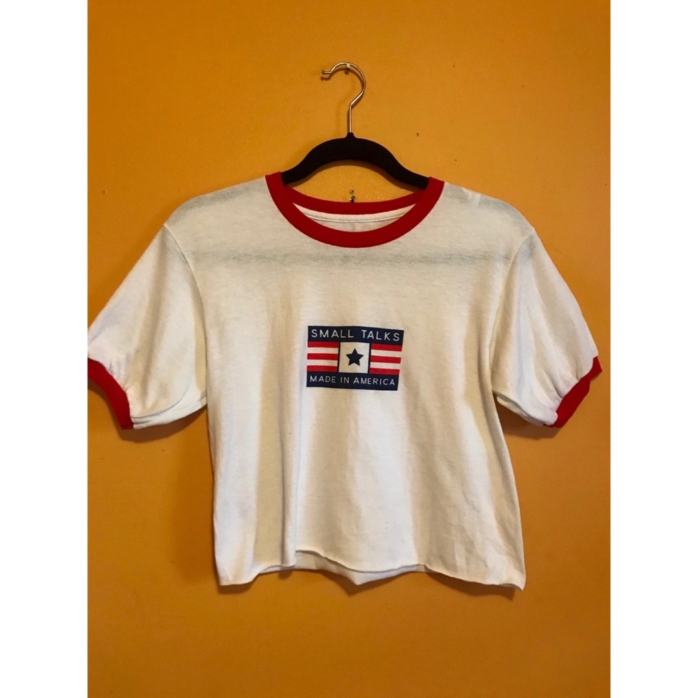 Cropped vintage t-shirt “America”